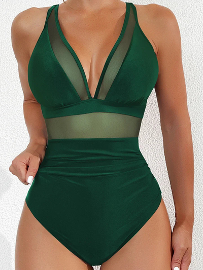 Damen Badeanzug mit Mesh und Push-up Effekt – Chiara