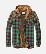 Elvorn - Taillierte Patchwork-Jacke – Grün