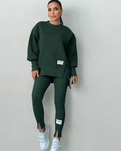 Zweiteiler mit Oversize-Sweatshirt | Schmale Hose | Urbaner Streetstyle