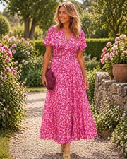 Sommerfeld | Sommerkleid mit fließender Silhouette – Rosa