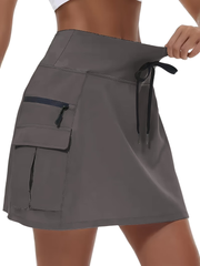 Narda | Bequemer Aktiver Rock mit Shorts – Dunkelgrau