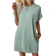 Emilia | Modernes Minimalistisches Sommerkleid – Hellgrün