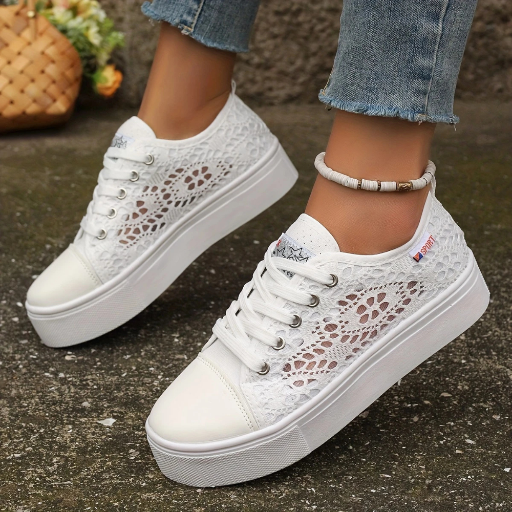 Damen Elegante Spitzensneaker | Atmungsaktiv und Stilvoll