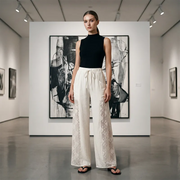 Carlotta - Leichte Spitzenhose – Weiß