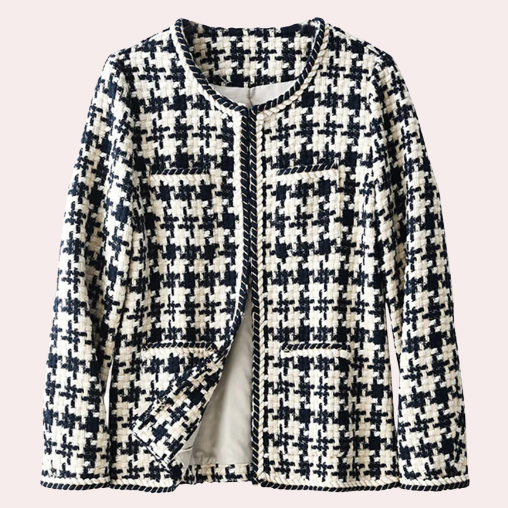 Elegante Bouclé-Jacke | Klassisches Muster | Zeitloser Stil