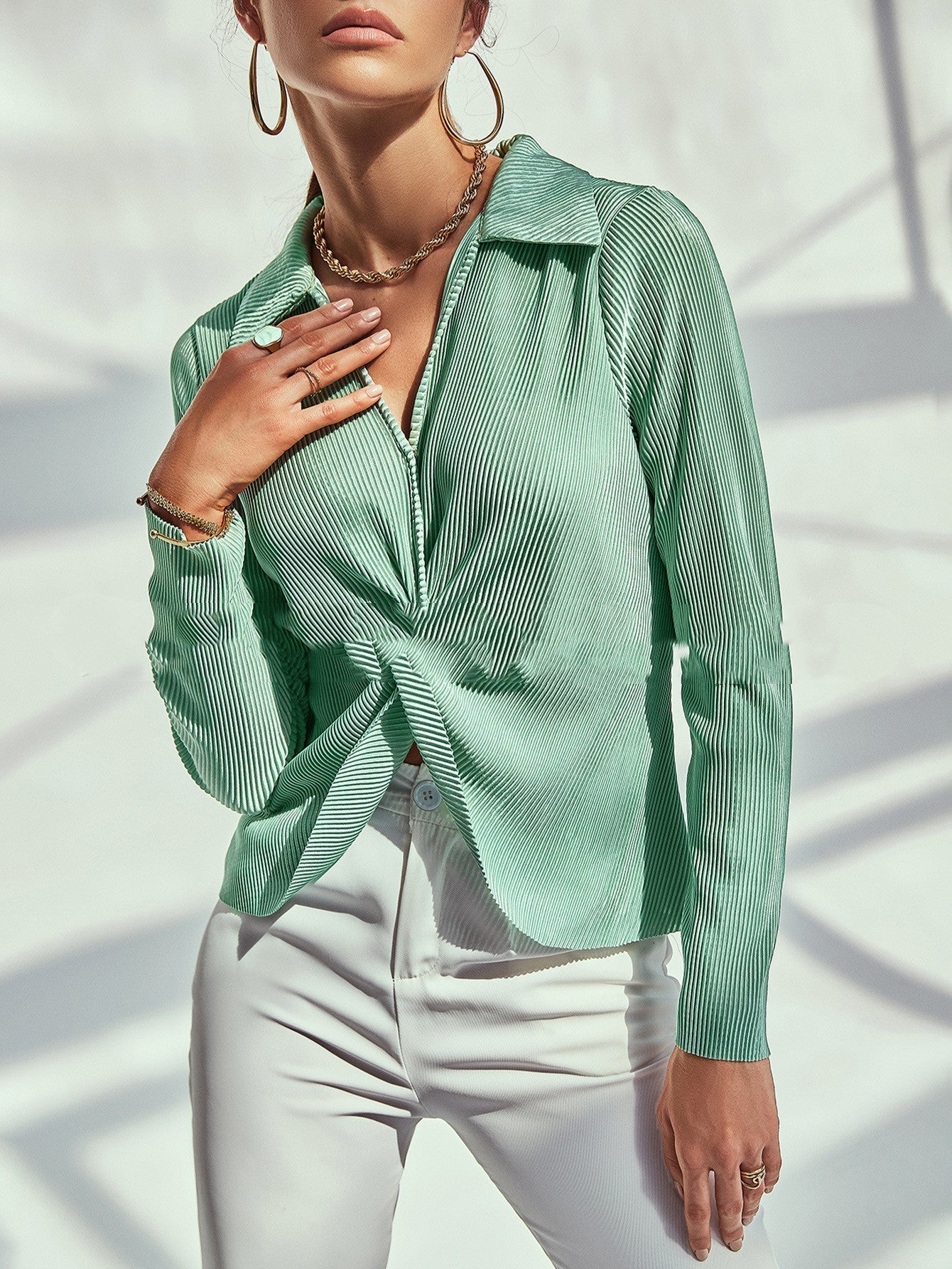 Vortexa | Bluse mit gedrehter Front