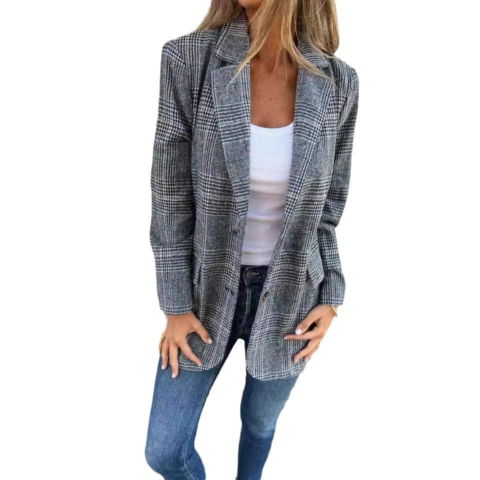 Juliette | Damen Blazer mit Hahnentrittmuster