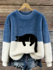 Mirevalyn - Weichgriff-Pullover – Blau