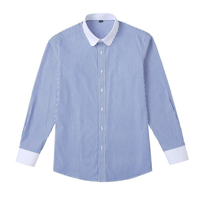 Tommy | Authentisches weißes und blaues Hemd