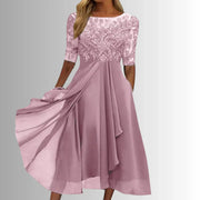 Rhonda - Stilvolles Damen-Spitzenkleid – Rosa