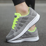 Emma | Damen Schnür Casual Walking Sneaker – Grün