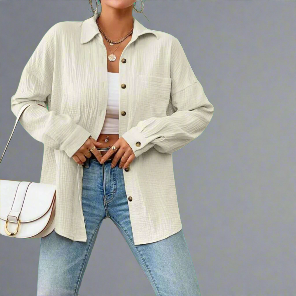 Zenzi | Premium Musselin Bluse für luftige Frühlingstage