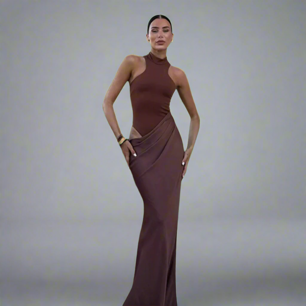 Luthmara | Elegantes Satin-Maxikleid