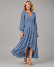 Sabriel - Fließendes Maxikleid – Blau