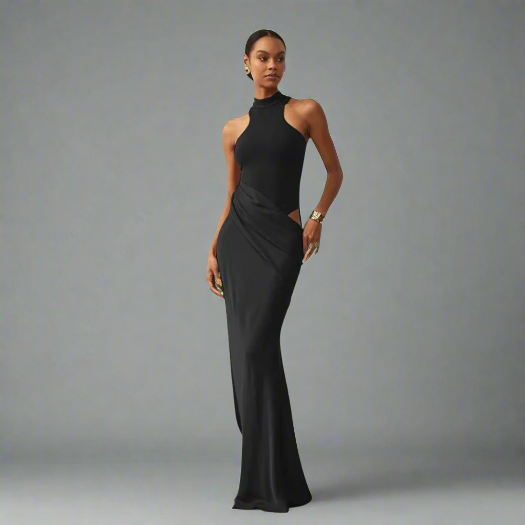 Luthmara | Elegantes Satin-Maxikleid