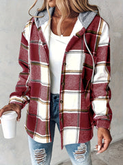 Genevessa - Softtouch-Kapuzenjacke – Rot