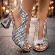 MARLENE | ZOE SCULPT HEELS – Silber