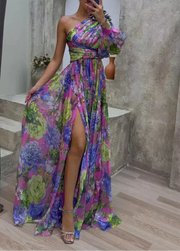 Lina | Hochwertiges Kleid mit Langen Ärmeln Damen – Lila