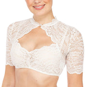 Julia | Oktoberfest Dirndlbluse Mit Eleganten Spitzendetails – Weiß
