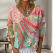 Genevielle - strukturierte Boho-Bluse – Pink