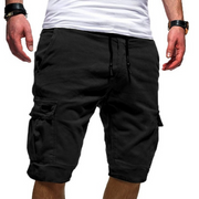 Herren Slim Fit Cargo Shorts Mit Mehreren Taschen – Lässige Utility Shorts – Schwarz
