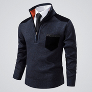 Simon | Herrenpullover elegant warm für die Winterzeit – Marineblau