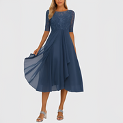 Florenz - Elegantes Midi-Kleid – Blau