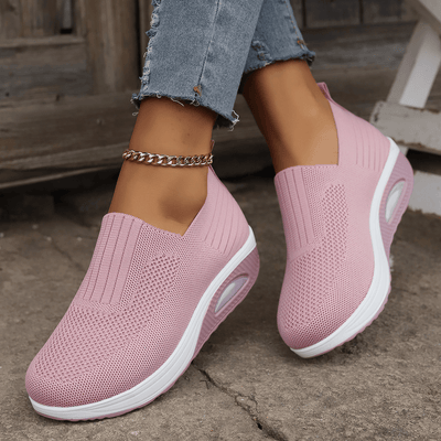 Damen Slip-on Strick-Sneaker mit Keilsohle