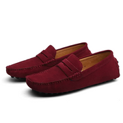Kervin - Herren Mokassins für einen lockeren Look – Dunkelrot
