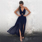 Sierra - Elegantes und lässiges Boho-Kleid – Marineblau