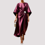 Kay - Stilvolles Wickel-Midikleid – Rot