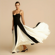 Roxanne - Stilvolles langes Kleid – Schwarz
