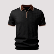 Bryn - Elegantes Zip-Up-Poloshirt – Schwarz