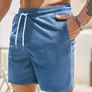Marcello - Kurze, leichte Sommerhose für Herren – Blau