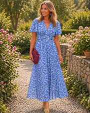 Sommerfeld | Sommerkleid mit fließender Silhouette – Blau