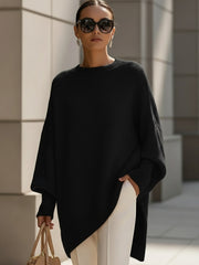 Ashlyn - weicher Oversize-Pullover – Schwarz