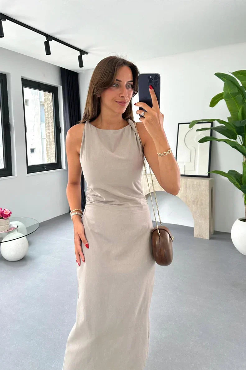 Zeitloses Midikleid | Elegante Schlichtheit & schmeichelnde Silhouette | Sommerliche Leichtigkeit