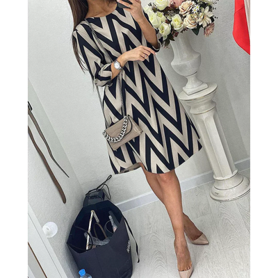 Thalia - Lockeres Zickzack-Kleid