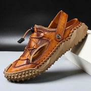 Bastian | Herren Leder Sandalen Outdoor Geschlossene Zehenkappe – Braun