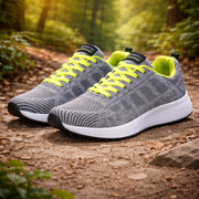 Orthopädische Slip-On-Sneaker für Damen | Fußgewölbestütze – Grau-Grün