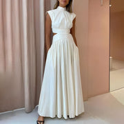 Isabella - Schickes ärmelloses Kleid – Weiß