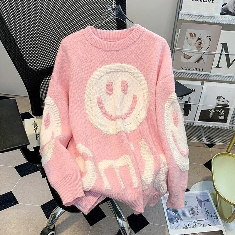 Sylvana | Großer Smiley-Pullover