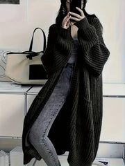 Rosalienne - Weichgriffiger Longcardigan – Schwarz
