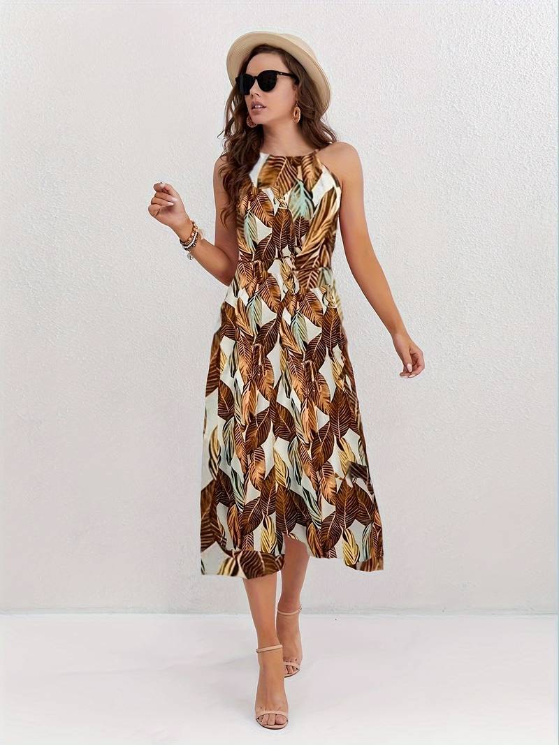 Nova - Ärmelloses Midi Kleid mit Schlitz