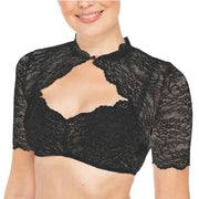 Julia | Oktoberfest Dirndlbluse Mit Eleganten Spitzendetails – Schwarz