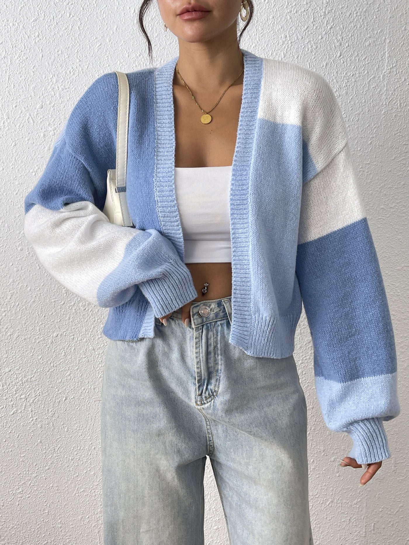 Strick-Cardigan | Oversized Passform | Modernes Block-Design