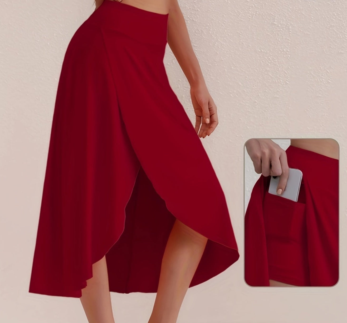 Sportlicher Damenrock mit hohem Bund & Asymmetrischem Schnitt – Alexia