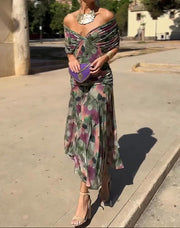 Lady™ - Wickelkleid mit drapiertem Schnitt – Blumig