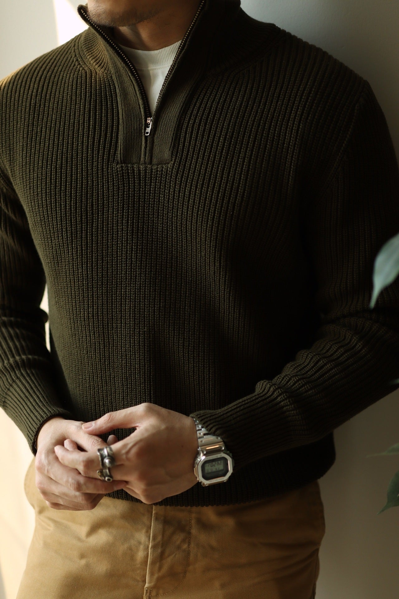 Ami Kaji Semi-Rollkragenpullover Fashion European Sweater