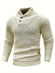 Nevan - Strukturierter Strickpullover – Beige